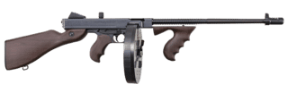 Kahr Arms 1927A1C Deluxe .45 ACP Semi-Auto Rifle - Black - 18" - 20 Round - Walnut Stock - Drum
